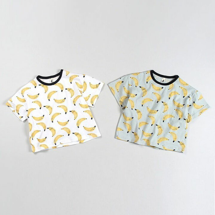 楽天市場】韓国子供服 半袖Tシャツ バナナ ばなな Tシャツ 90 100 110  