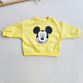 【FA SALE】【10％OFF】韓国子供服 長袖トレーナー 圧縮スムース Mickey Mouse ミッキーマウス ミニー プー ドナルドダック 90 100 110 120 男の子 女の子 子供用 キッズ ベビー 可愛い お洒落 お洒落キッズファッション　【メール便送料無料】