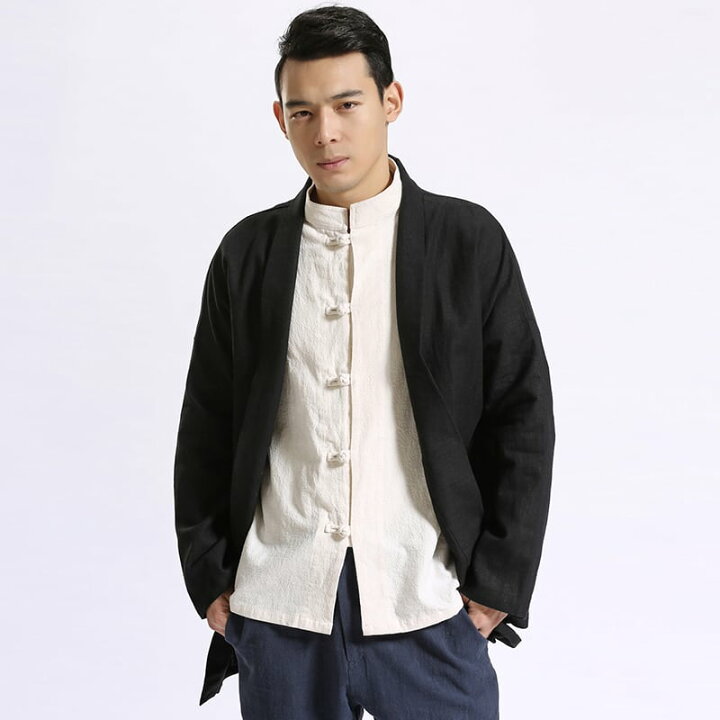 楽天市場】チャイナ服 メンズ シャツ 羽織 男性用 カーディガン 