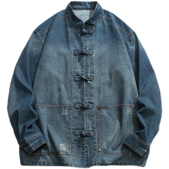 楽天市場】チャイナ服 デニムジャケット チャイナボタン メンズ 男性用  