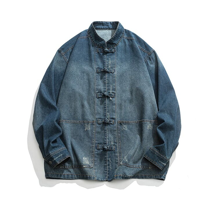楽天市場】チャイナ服 デニムジャケット チャイナボタン メンズ 男性用 