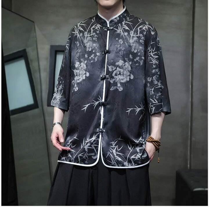 楽天市場】チャイナ服 カジュアル チャイナシャツ チャイナ羽織 