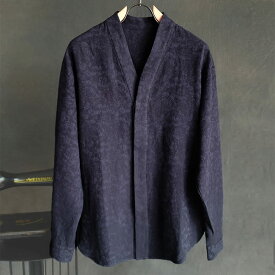 チャイナ服 チャイナシャツ 中華風 メンズ 男性用 トップス 比翼前立て ジャガード チャイナボタン 立ち襟 スタンドカラー 漢服 【送料無料】