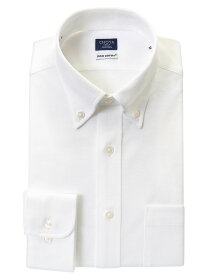 【裄詰め不可】CHOYA 鹿の子 ニット ノンケア 長袖 ニットシャツ 形態安定 CHOYA SHIRT FACTORY ボタンダウン ホワイト 白 綿100%【review】