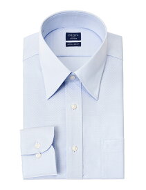 CHOYA アポロコット ノーアイロン 長袖 ワイシャツ 形態安定 日清紡 CHOYA SHIRT FACTORY レギュラーカラー 青 ブルードビー 綿100％(cfd161-250) (sa1)