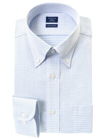 Yシャツ 日清紡アポロコット COOL CONSCIOUS 長袖ワイシャツ メンズ 形態安定 ブルードビー ボタンダウンシャツ 綿100% ブルー CHOYA SHIRT FACTORY(cfd535-250)