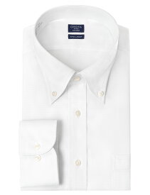 CHOYA SHIRT FACTORY 日清紡アポロコット 長袖 ワイシャツ 形態安定加工 ボタンダウン ホワイト 白ドビーチェック 綿：100% キングサイズ(cfd971-200)