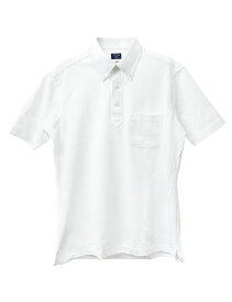 ニットシャツ CHOYA SHIRT FACTORY ニット 鹿の子ニット 半袖 ポロシャツ プルオーバー 形態安定 ノーアイロン ボタンダウン 白 ホワイト 綿100％ レギュラーフィット(cfn012-200)