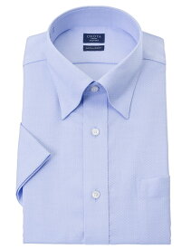 Yシャツ 日清紡アポロコット 半袖ワイシャツ メンズ 形態安定 ノーアイロン ブルードビー スナップダウンシャツ 綿100% 青 高級 上質 CHOYA SHIRT FACTORY(cfn651-250)
