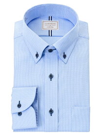 ワイシャツ メンズ 長袖 LORDSON 形態安定 ブルードビー ボタンダウンシャツ 綿100% LORDSON(cod302-250) (sa1)