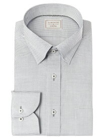 【最大1,000円OFFクーポンあり！】 ワイシャツ メンズ 長袖 LORDSON 形態安定 グレードビー スナップダウン シャツ 綿100% グレー レギュラーフィット(cod916-285) (sa1) 2512CL