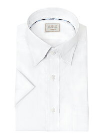 LORDSON by CHOYA 半袖 ワイシャツ メンズ 夏 形態安定加工 ホワイト ドビー スナップダウン |綿100％ (con434-200)
