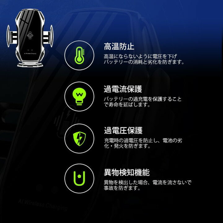 楽天市場 車載ホルダー ワイヤレス充電器 急速 車載 Iphone Android 強化ガラス おしゃれ Qi 充電器 ワイヤレス充電器 オシャレ Iphone スマホスタンド 車 置くだけ 充電 スマホホルダー スマホ 車 アンドロイド アイフォン カー用品 二つ折り財布コインケース革シエロ