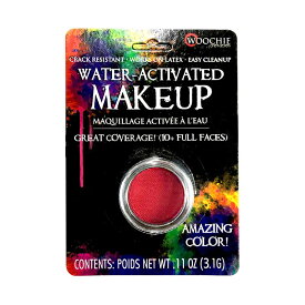 1/8oz. ウォーターメイクアップ レッド Water Activated Makeup Color, Red, (0.11oz/3.1g) WAI004 | 赤色,水性,ドーラン,フェイスペイント,コスプレ,ハロウィン,パーティー,仮装,特殊メイク