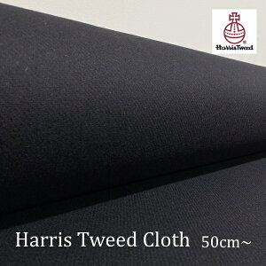 Harris Tweed�i�n���X�c�C�[�h�j���n �^Black ���n�b���n��150cm�b�J�b�g�̔��b�l�[�����x���t��