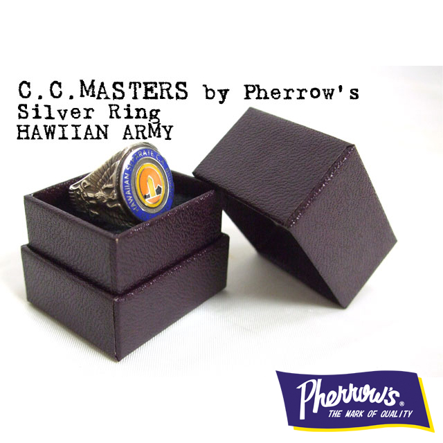 米陸軍ハワイ独立旅団のエンブレムがデザインされたリング C.C.MASTERS シーシーマスターズ by Pherrow's 魅力の 最大62%OFFクーポン ARMY HAWIIAN フェローズ シルバーリング