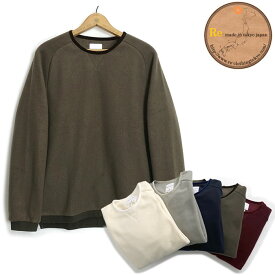 Re made in tokyo japan [2623A-CT] フリース プルオーバー Viscose Knit Fleece Pull Over 日本製