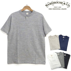 ウエアハウス WAREHOUSE [4082HENLEY]半袖 ヘンリーネックTシャツ 無地