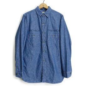 ウエアハウス WAREHOUSE [3044P] 長袖 プリント シャンブレー シャツ USN CHAMBRAY SHIRTS 日本製