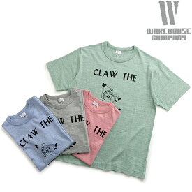 ウエアハウス WAREHOUSE [4096CLAW] 半袖 88/12杢クルーネックTシャツ "CLAW" 日本製