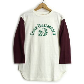 ウエアハウス WAREHOUSE [4800CB] 7分袖 ベースボールTシャツ "CAMP BAUMANN" 日本製