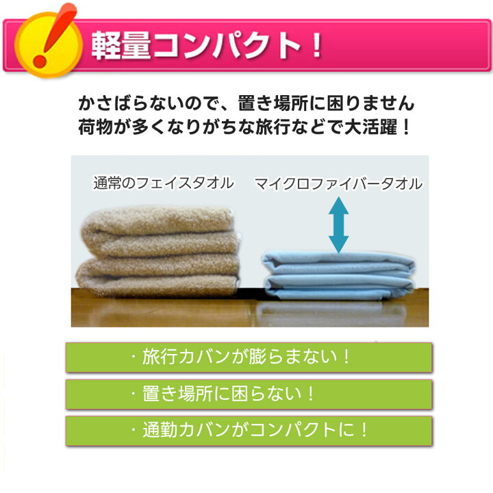 楽天市場】マイクロファイバー スポーツタオル コンパクトタイプ 42 