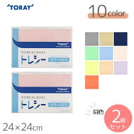 東レ トレシー カラークロス 無地 24×24cm 全10色　同色1枚 ×2個セット 【メガネ拭き】【TORAY】【Tora…