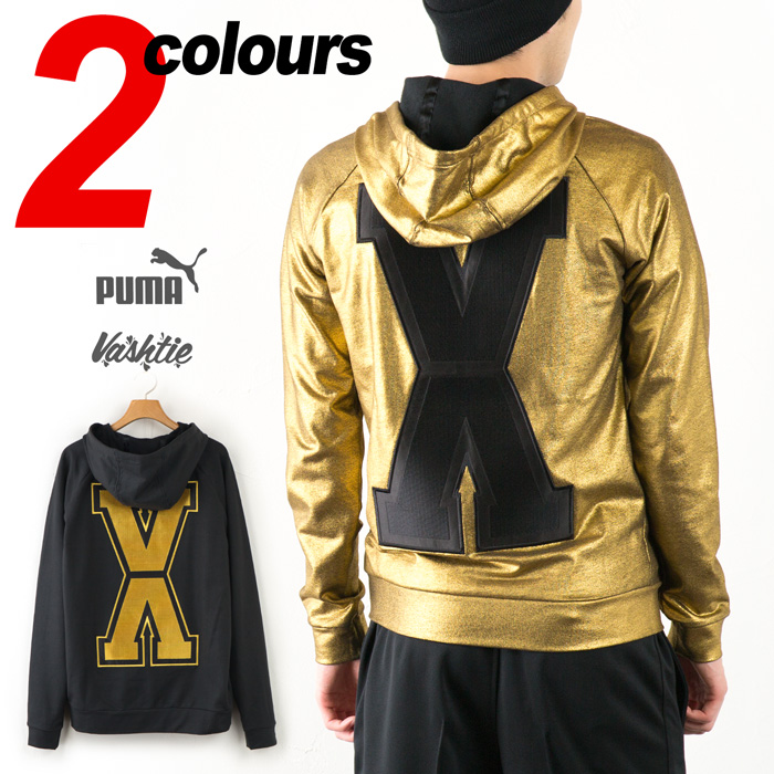 gold puma hoodie