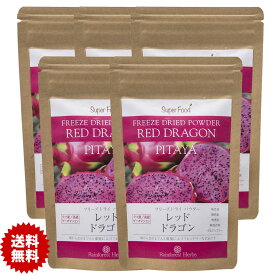 レッドドラゴンフルーツ ピタヤパウダー 60g 5袋 フリーズドライ タイ産 Red Dragon Fruit Freeze Dried Powder PITAYA