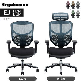 【旧型モデル】エルゴヒューマン エンジョイ EJ-HBM EJ-LBM Ergohuman ENJOY ハイタイプ ハイバック 送料無料 オフィスチェア デスクチェア 椅子 テレワーク 疲れない チェア ロッキング パソコンチェア メッシュ 肘付き リクライニング