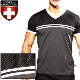 Tシャツ メンズ 半袖 アメカジ メンズファッション メンズアパレル スポーツウェア トレーニングウェア ジムウェア Andrew Christian アンドリュークリスチャン アンクリSports メッシュ Tee(10340)