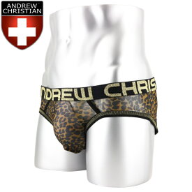 ブリーフ メンズブリーフ メンズローライズブリーフ ブリーフパンツ メンズ下着 メンズビキニ アンドリュークリスチャン Andrew Christian アンクリ Sheer Leopard Almost Naked メッシュ ブリーフ(91811)[M便 1/3]