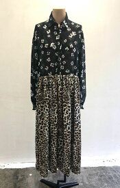 xx【2020S/S新作】 GHOSPELL ゴスペル　Urban Jungle Midi Dress ワンピース　マルチ【メール便不可】【正規品】【あす楽対応】