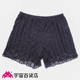 【波紋模様ふんわりパンツ】見せパン タップパンツ/フレアパンツ/ペチパンツ/ペチコート レディース 大人かわいい フリーサイズ インナーパンツ スカートの下に履くパンツ 透け防止 ルームパンツ エレガント 裏地付 --宇宙百貨店--【SALE開催中】【メール便可】