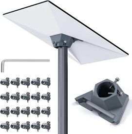 Starlink V3用パイプアダプター取付金具セット スターリンクGen 3 Pipe Adapter Metal Pole Adapter Mount Starlinkイーサネット衛星 スターリンク第3世代アンテナ用 防水、耐候性 金属製ポール取付マウント ABS素材 傾斜調整可能 屋外設置用 Cosmic3C (パイプアダプター)