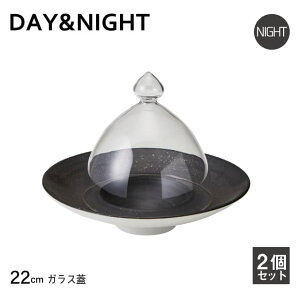 ガラス蓋 22cm用 2個セット 選べる2色 DAY&NIGHT (4G096-07・4G097-07)和風 洋風 シンプル