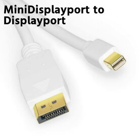 mini DisPlayPortケーブル Mini Displayport/ Thunderbolt ミニDP to Displayport変換ケーブル 1.8M mini displayport to displayport miniDP to DP Displayport変換ケーブル