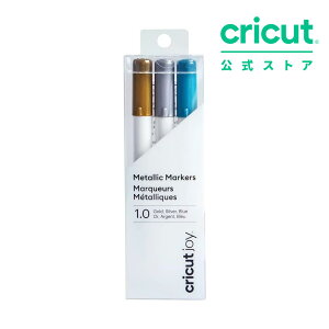 �y�������K�i�zCricut Joy�p ���^���b�N �}�[�J�[�y�� / 1.0mm / 3�F�Z�b�g / �S�[���h / �V���o�[ / �u���[ / Metal markers