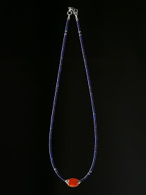 カレン 族 シルバー アンティークビーズ カーネリアン 群青の瑠璃 ラピスラズリ ネックレス メンズ レディース SV950
