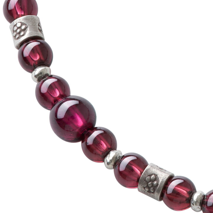 楽天市場】カレン 族 シルバー 深紅の輝き ガーネット ビーズ  