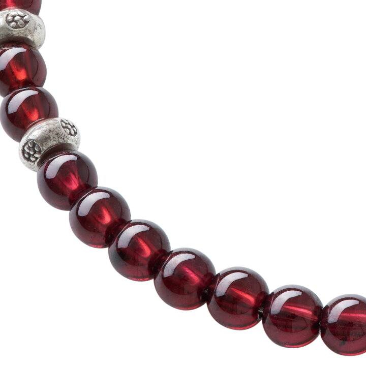 楽天市場】カレン 族 シルバー 深紅の輝き ガーネット ビーズ  
