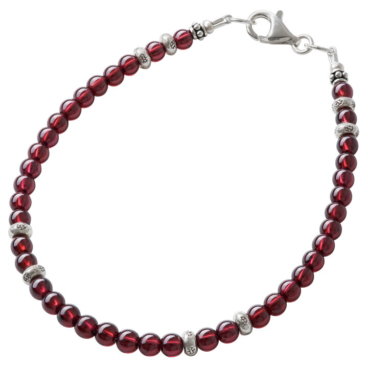 楽天市場】カレン 族 シルバー 深紅の輝き ガーネット ビーズ  