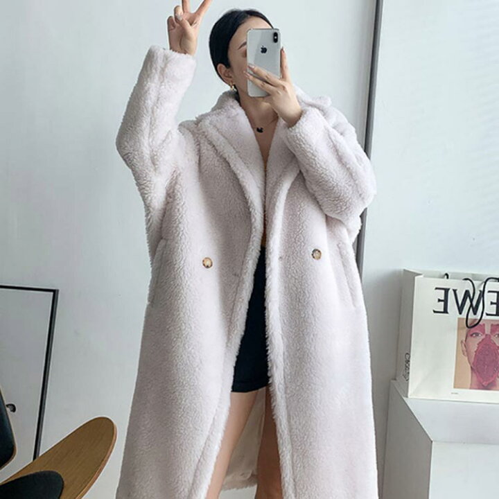 楽天市場】 ボアコート レディース アウター テディベアコート ロング 
