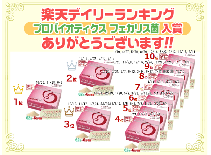 楽天市場】プロテサンR 62包+6包増量【送料無料】ニチニチ製薬 楽天市場】プロテサンR 62包+6包増量【送料無料】ニチニチ製薬