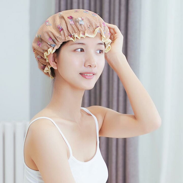 楽天市場】送料無料 シャワーキャップ 二重防水 バスフレンド ヘア  