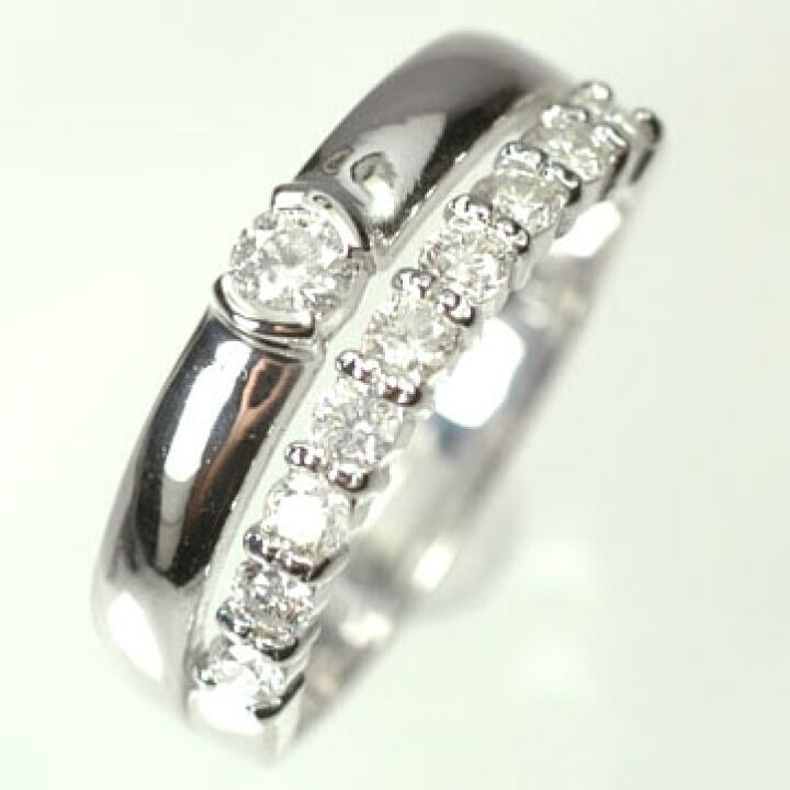 楽天市場】ダイヤモンド リング スウィートテン K18WG・ダイヤ0.5ct 