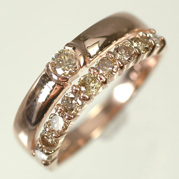 楽天市場】ダイヤモンド リング K10PG・ダイヤモンド0.5ct 