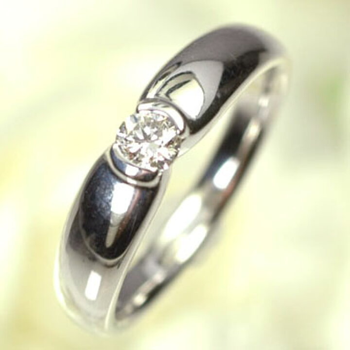 楽天市場】婚約指輪 ダイヤモンド リング K18WG・ダイヤモンド0.18ct 