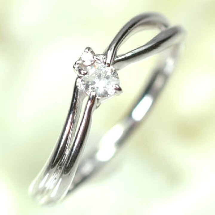 楽天市場】天然 ピンクダイヤモンド リング K18WG・ダイヤ0.1ct＆  