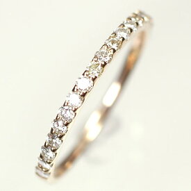 ダイヤモンド リング エタニティー ピンクゴールド K18PG・ダイヤモンド0.3ct　ハーフエタニティーリング（指輪） ダイヤモンド指輪